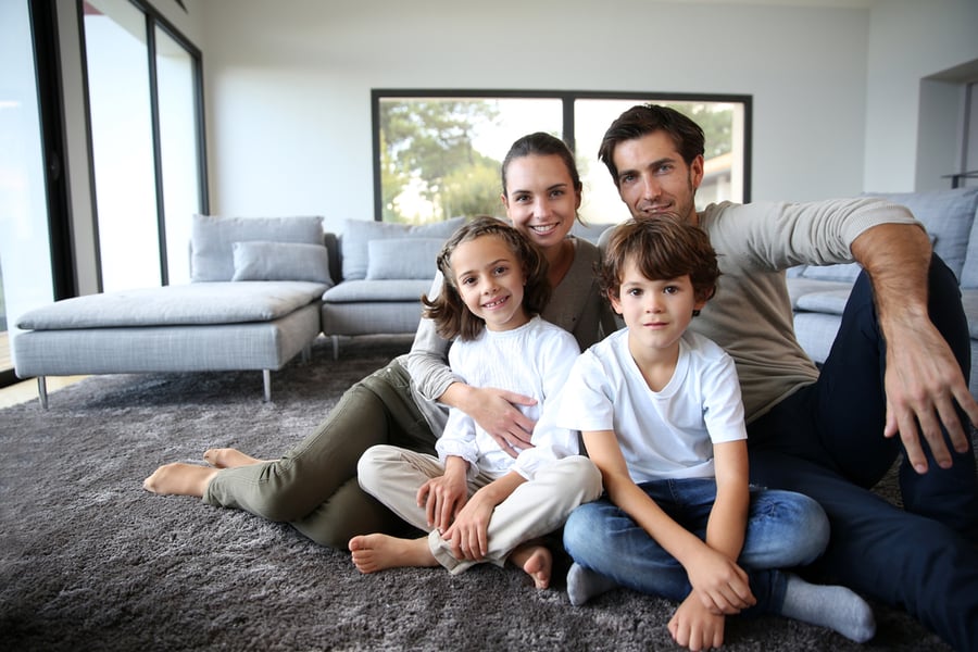 Family spending time together in their home Family spending time together in their home